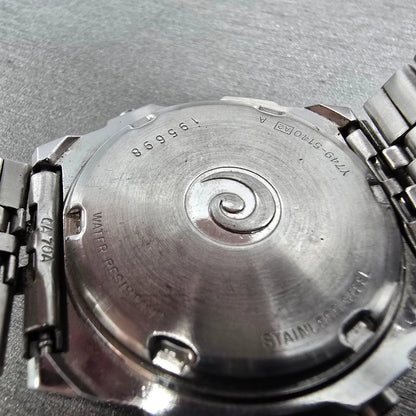 Alba Digital Watch Men 33mm Silver Alarm Chronograph Y749-5140 VTG Seiko PARTS10