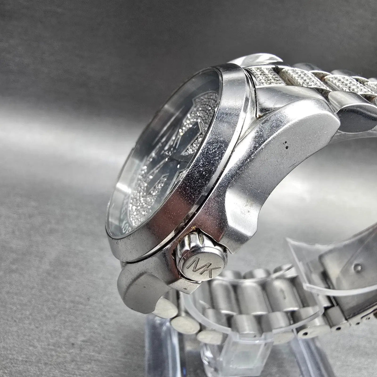 Michael Kors Bradshaw Watch Women 42mm Silver Dial Silver Tone MK6486 New Batt2