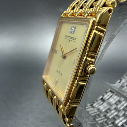 Wittnauer QWR Tank Watch Men 23mm Gold Dial  Gold Tone RL2473 5100 PARTS3