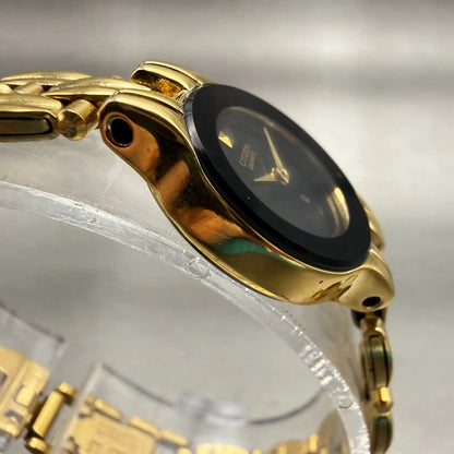 Citizen CQ Watch Women 18mm Black Dial Gold Tone Round 3220-S61698 New Battery3
