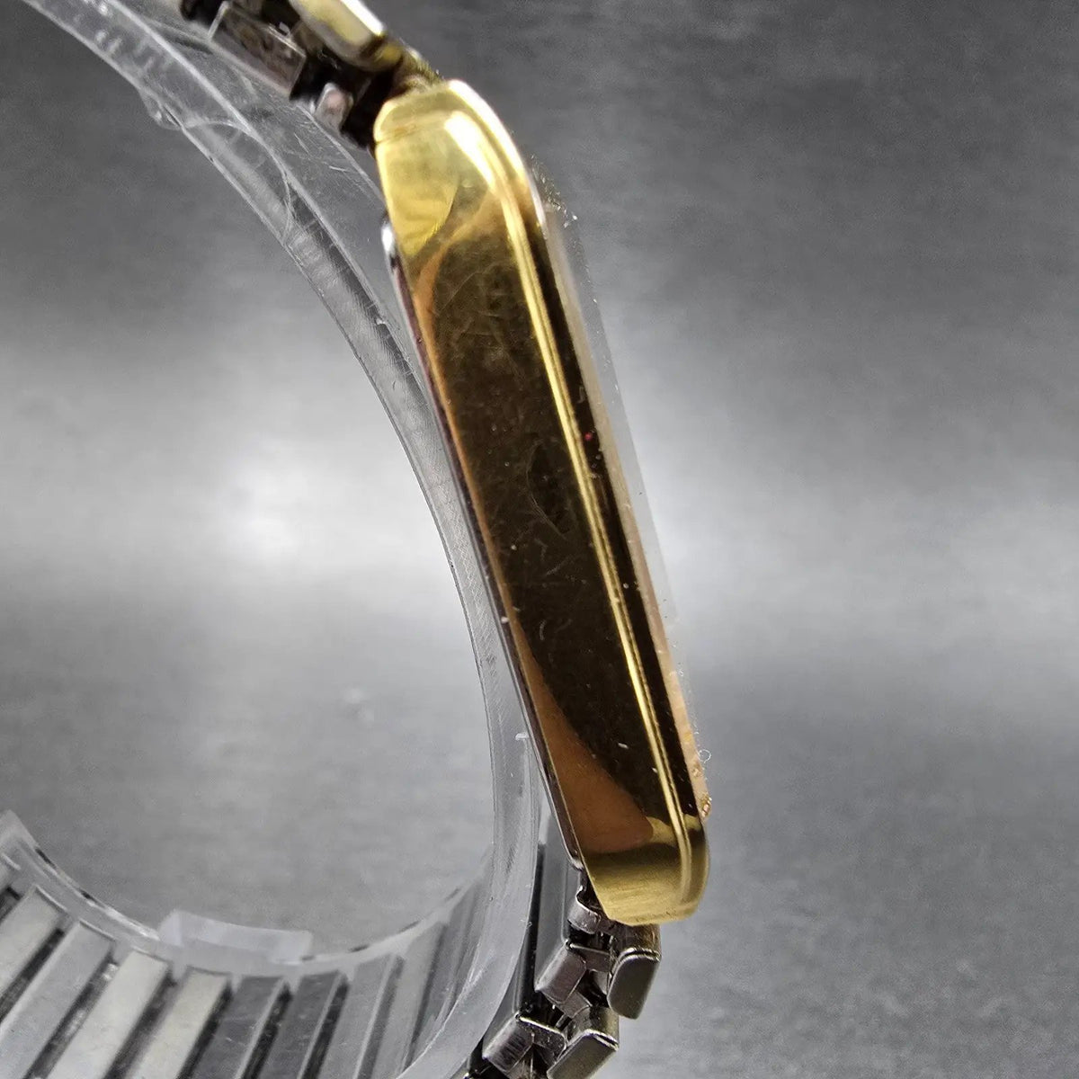 Seiko SX Tank Watch Men 25mm White Dial Gold Tone V701-5K00 VTG PARTS4