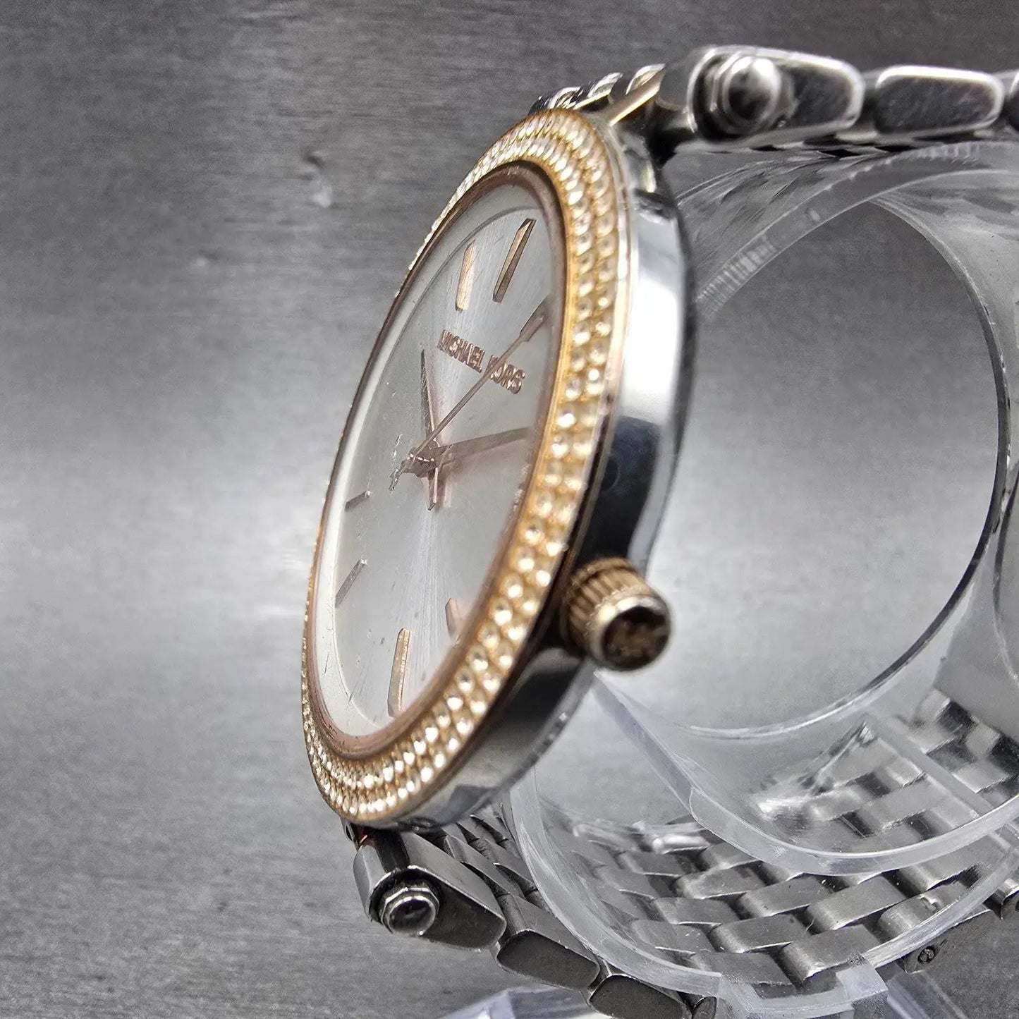 Michael Kors Darci Watch Women 39mm Silver Dial Two Tone MK-3203 New Battery JHJ1