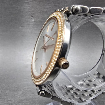 Michael Kors Darci Watch Women 39mm Silver Dial Two Tone MK-3203 New Battery JHJ1