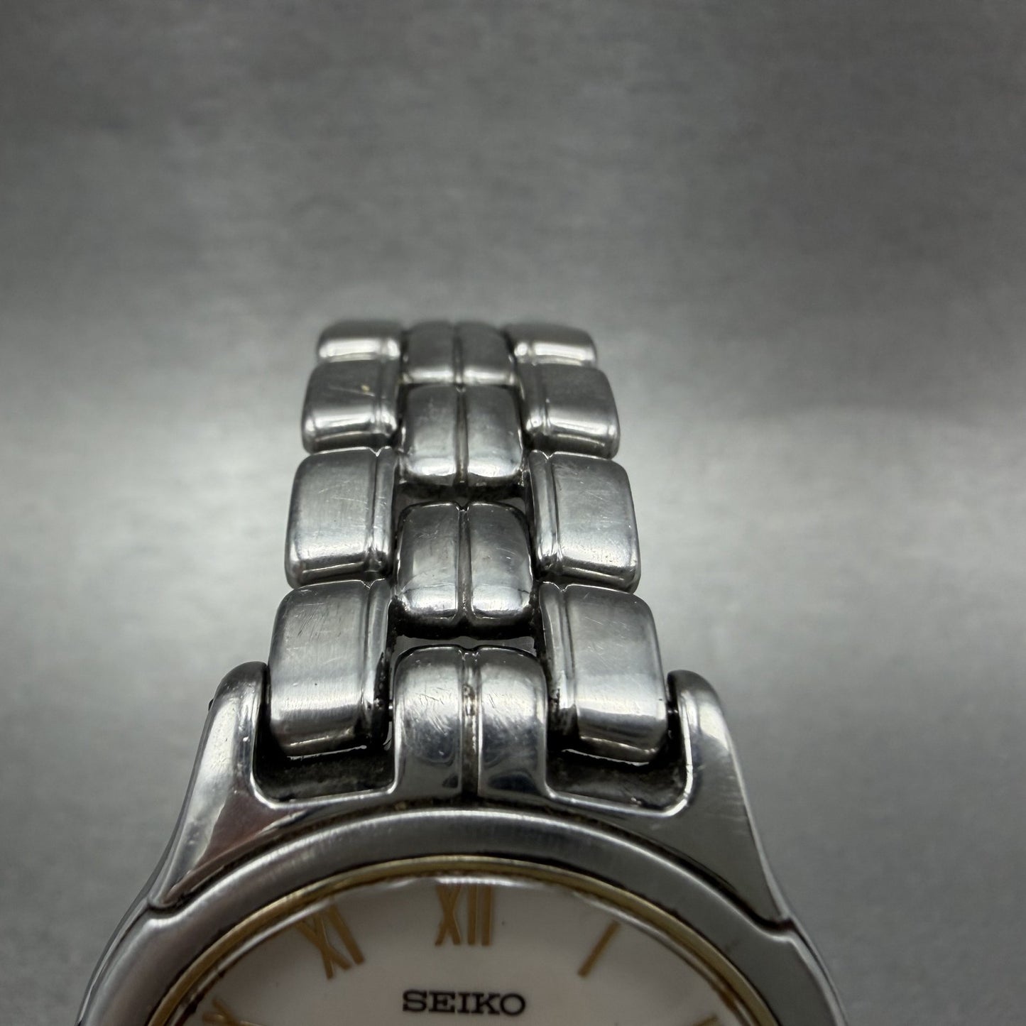 Seiko Dolce Watch Women 31mm White Dial Silver Tone Round 5e316000 New Battery4