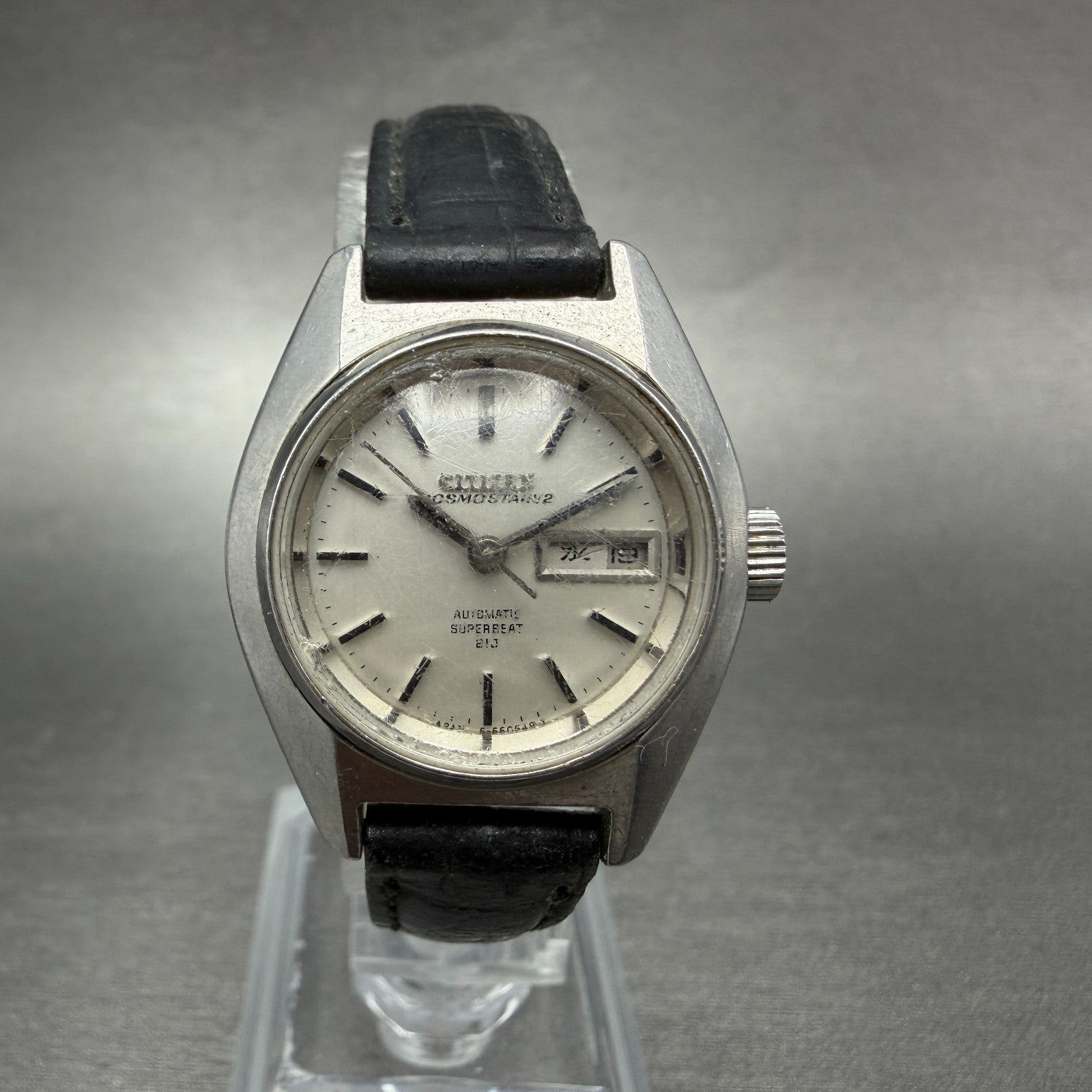Citizen Cosmostar  V2 Watch Women 26mm Silver Dial Steel Daytdate 4-660340 PARTS0