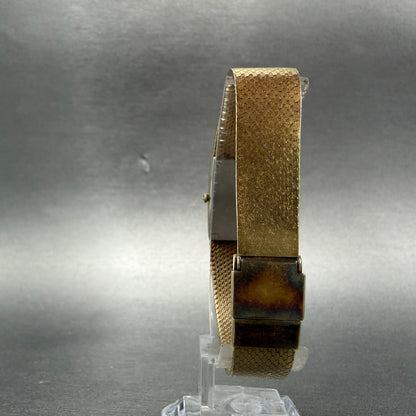 Seiko Lassale Tank Watch Women 17mm Champagne Dial Gold Tone 6730-5019 PARTS8