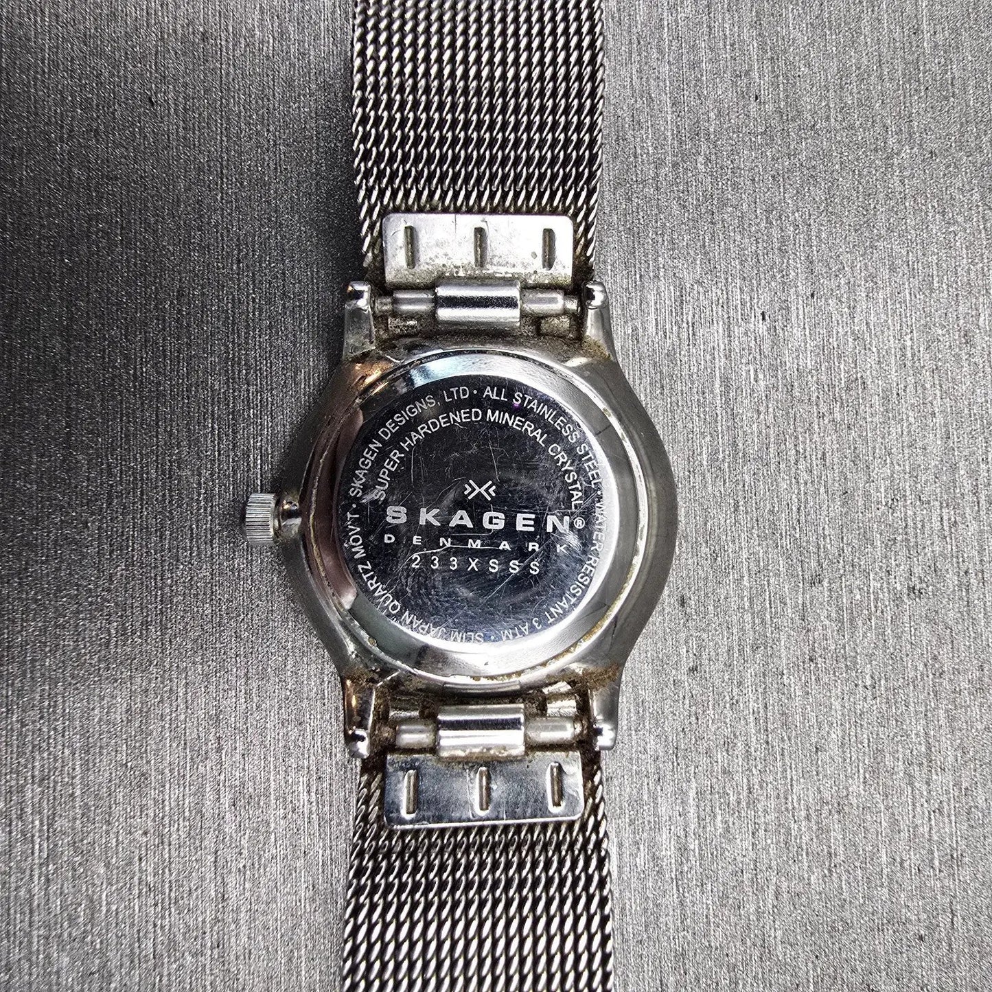 Skagen Denmark Watch Women 24mm MOP Dial Silver Tone Round 233XSSS New Battery10