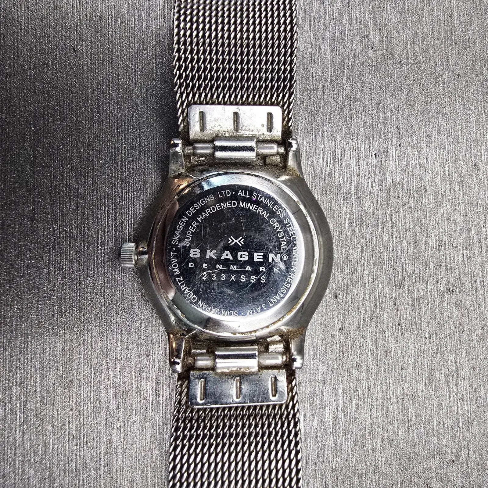 Skagen Denmark Watch Women 24mm MOP Dial Silver Tone Round 233XSSS New Battery10
