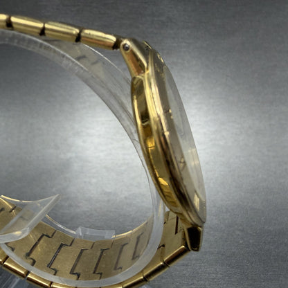 Gucci 3300M Watch Men 33mm MOP Dial Gold Plated Round Vintage PARTS4