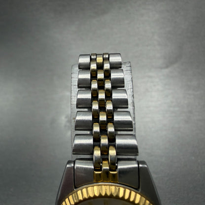 Seiko Watch Women 25mm White Dial Two Tone Daydate Round 7n83-0041 New Batt HN64