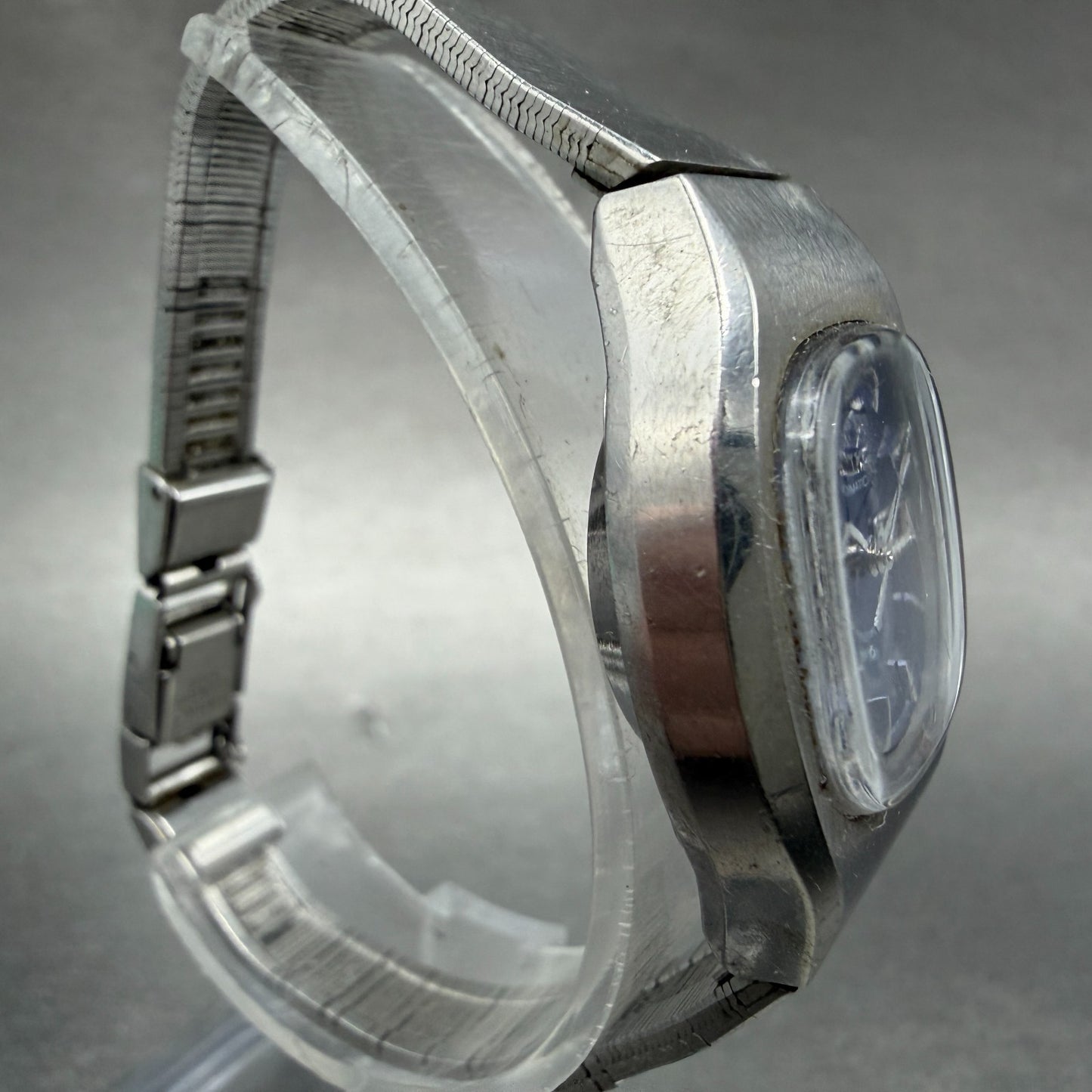 Seiko Automatic Watch Women 25mm Blue Dial Silver Tone Daydate 2706-3110 Runs3