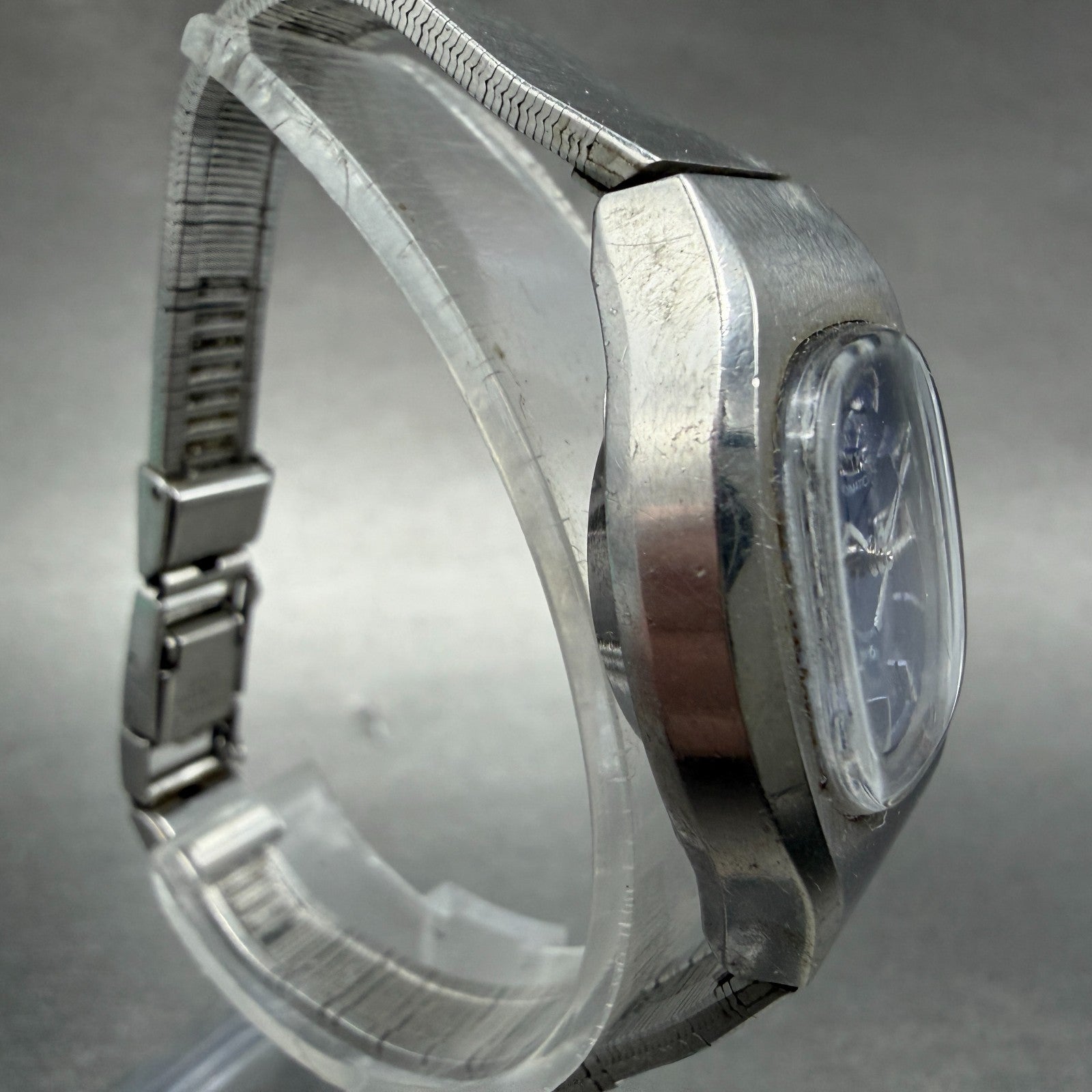 Seiko Automatic Watch Women 25mm Blue Dial Silver Tone Daydate 2706-3110 Runs3