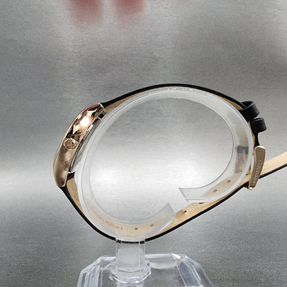 Calvin Klein Watch Women 28mm Pink Dial Rose Gold Tone Round Leather 252000606