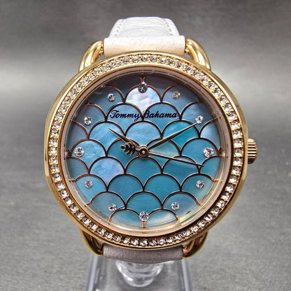 Tommy Bahama Watch Women 34mm MOP Dial Rose Gold Round TB00069-03 New Battery0