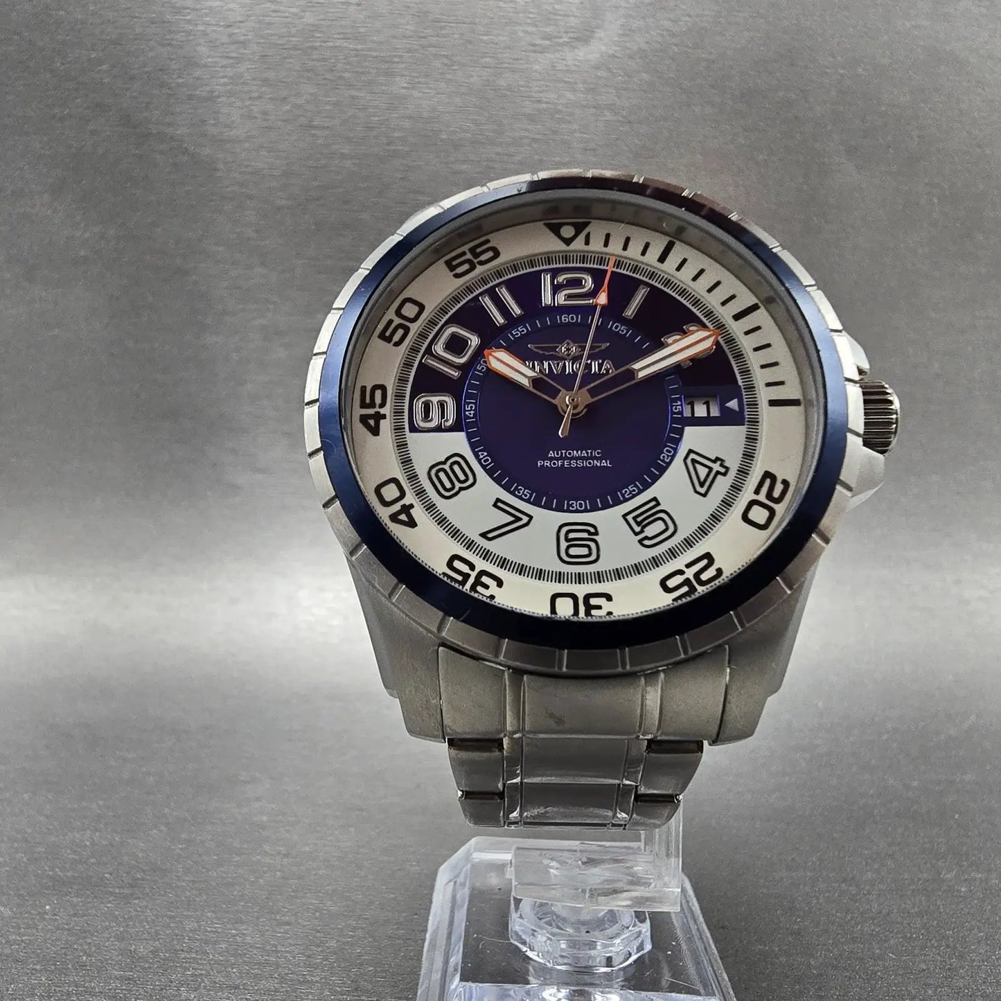 Invicta Specialty Automatic Watch Men 45mm White Dial Steel Date 1832 Runs GYGUJ5