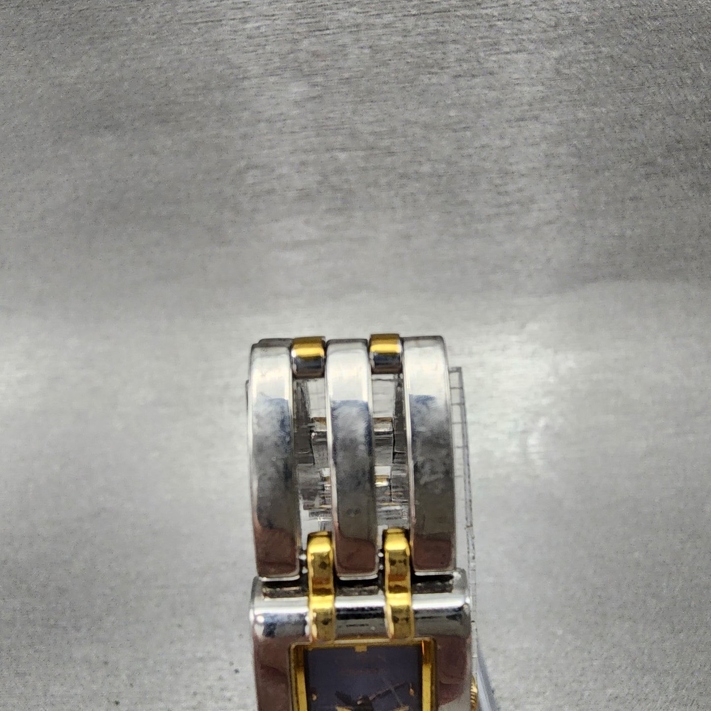 Citizen Elegance Tank Watch Women 15mm Blue Dial Two Tone Rectangle New Batt ABC4