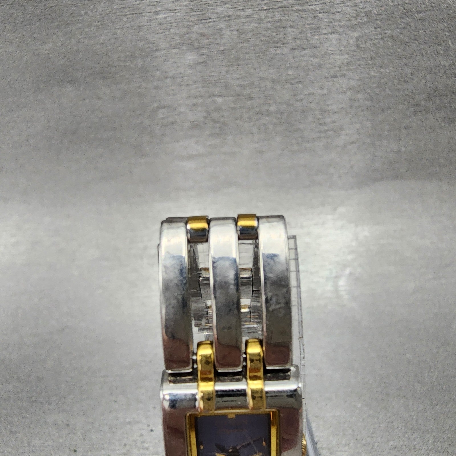 Citizen Elegance Tank Watch Women 15mm Blue Dial Two Tone Rectangle New Batt ABC4