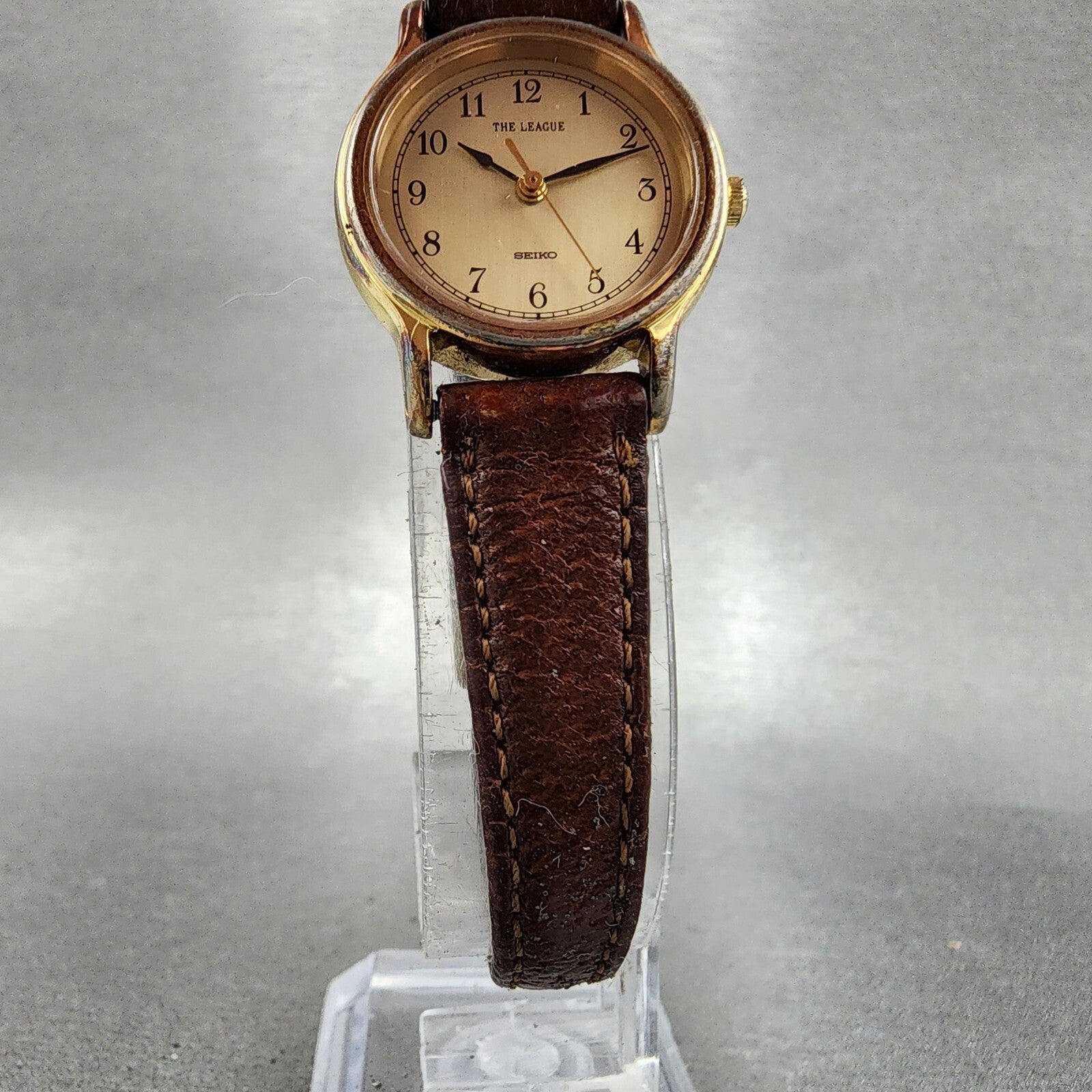 Seiko The League Watch Women 23mm Champagne Dial Gold Dial 2p210a90 New Battery5