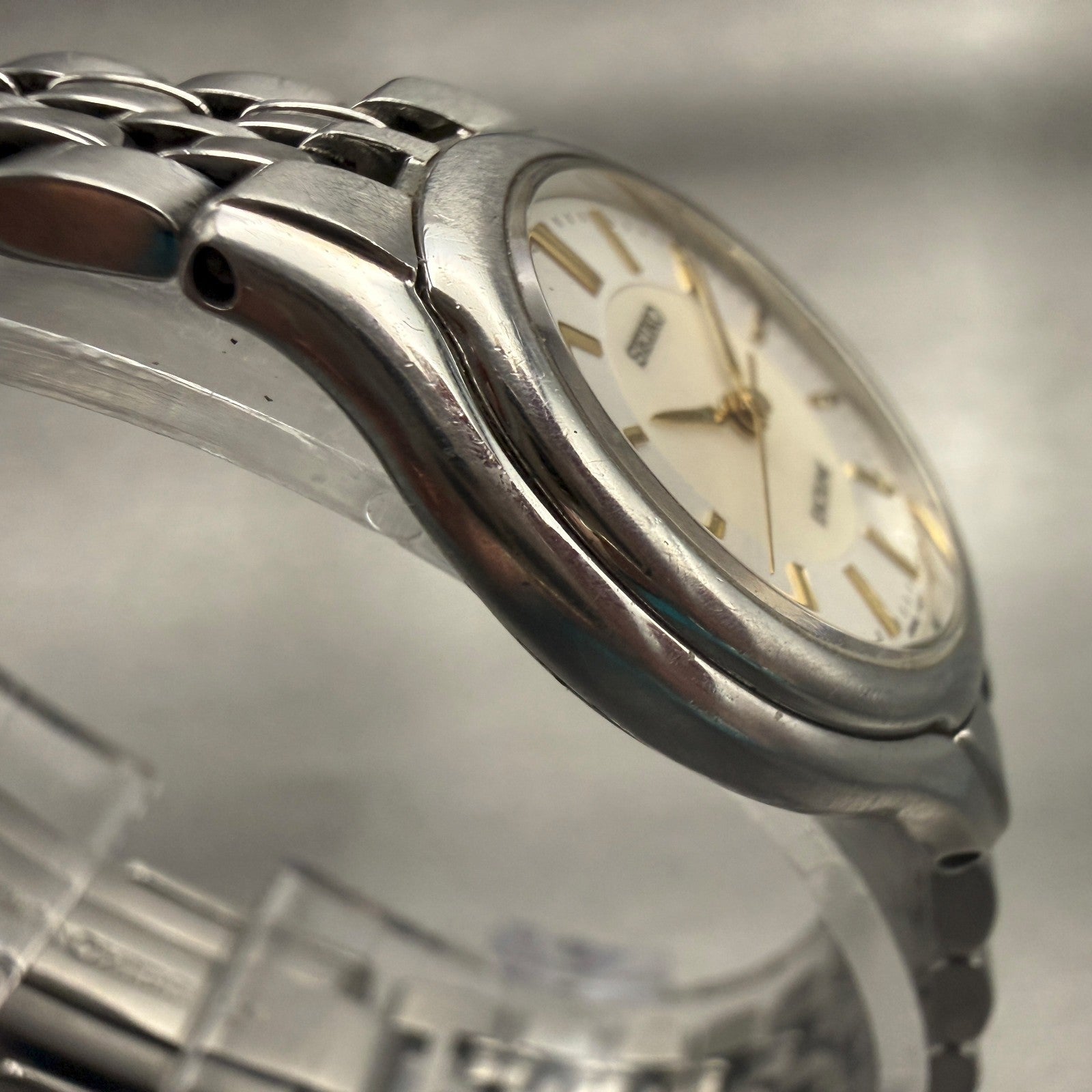 Seiko Exceline Watch Women 24mm MOP Dial Silver Tone Round 4J41-0030 New Battery3