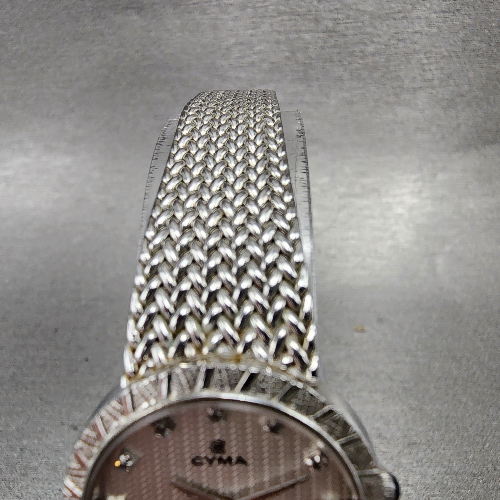 Cyma Watch Women 23mm Silver Dial Silver Tone Round 810 New Battery ABC1234