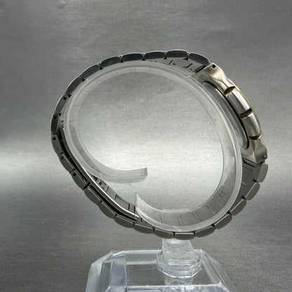 Yves Saint Laurent Watch Men 33m Silver Dial Two Tone Round New Battery8