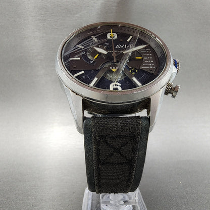 AVI-8 Hawker Harrier 2 Chronograph Watch Men 44mm Blue Dial Steel New Batt