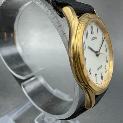 Seiko Exceline Watch Women 28mm Cream Dial Gold Tone Round 4J41-0110 New Battery3