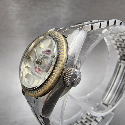 Rado Purple Horse Watch Women 22mm Silver Dial Steel Date Round Automatic Runs2