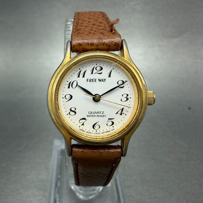 Citizen Freeway Watch Women 24mm White Dial Gold Tone Round 1032-A44601 New Batt0
