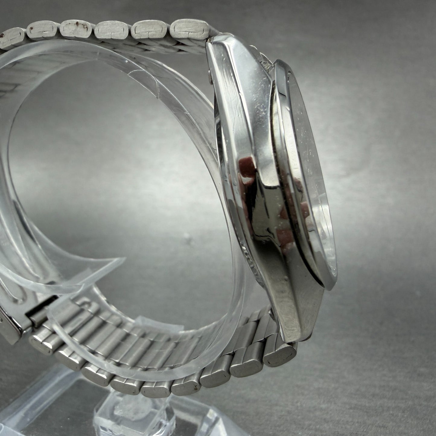 Seiko King Quartz Watch Men 36mm Silver Dial Steel Daydate 4823-8000 New Battery3