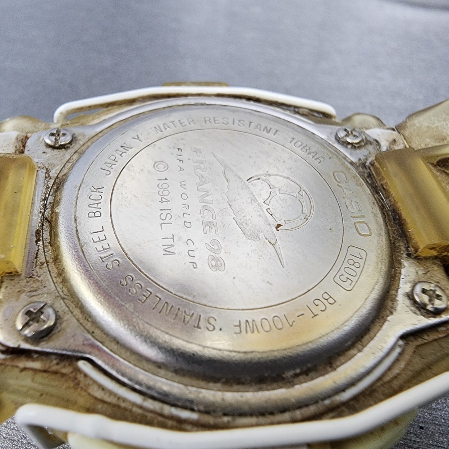 Casio Baby G Watch Women 39mm Digital Clear Case round BGT100 New Battery9