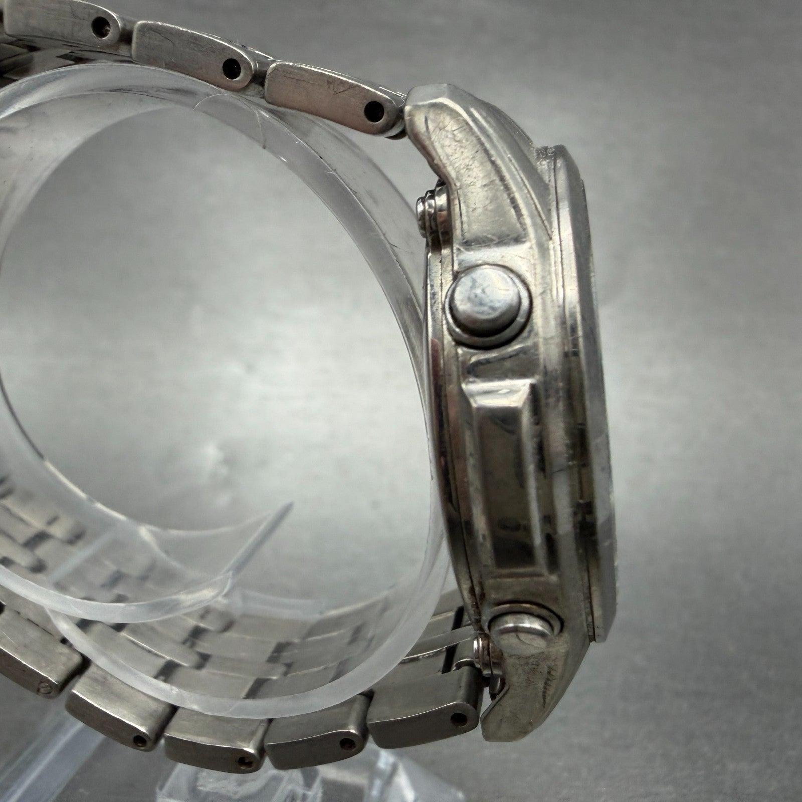 Casio Lineage Watch Men 41mm White Dial Titanium Ana Digi Alarm Chrono Works3