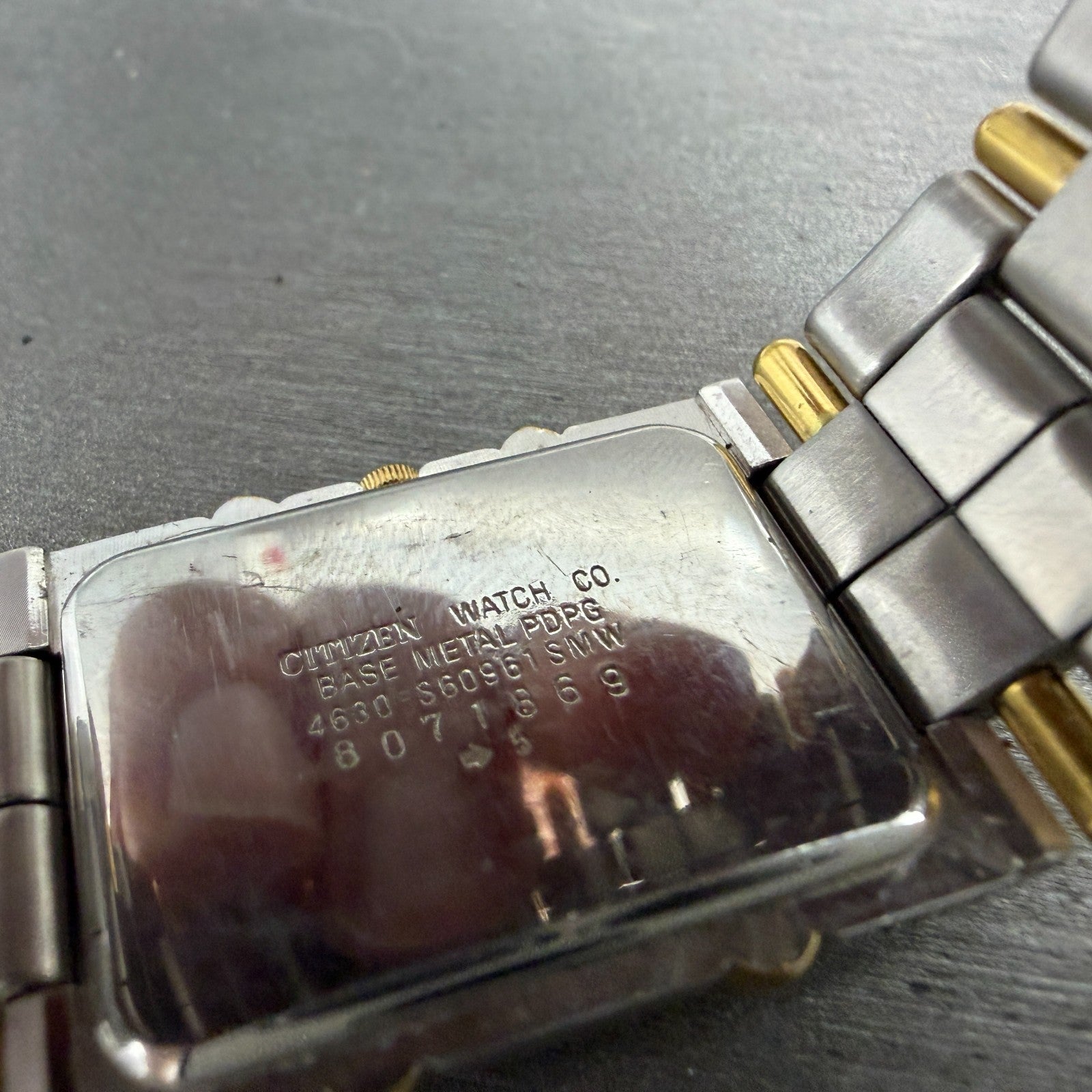 Citizen Elegance CQ Tank Watch Unisex 23mm Champagne Dial Two Tone New Battery9