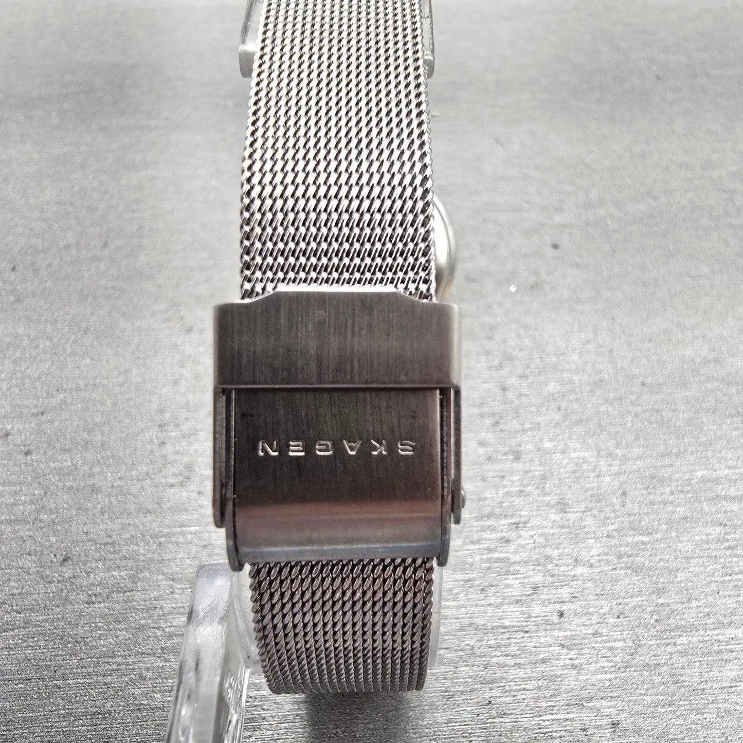 Skagen Watch Women 25mm Silver Dial Silver Tone Round 107SGSC New Battery Mesh L7