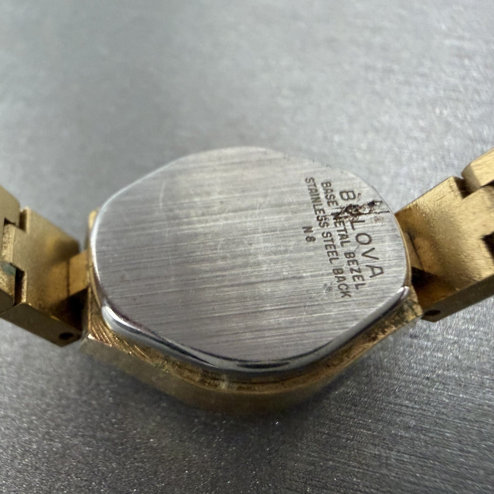 Bulova accutron Watch Women 18mm Gold Dial Gold Tone Oval New Battery VTG9