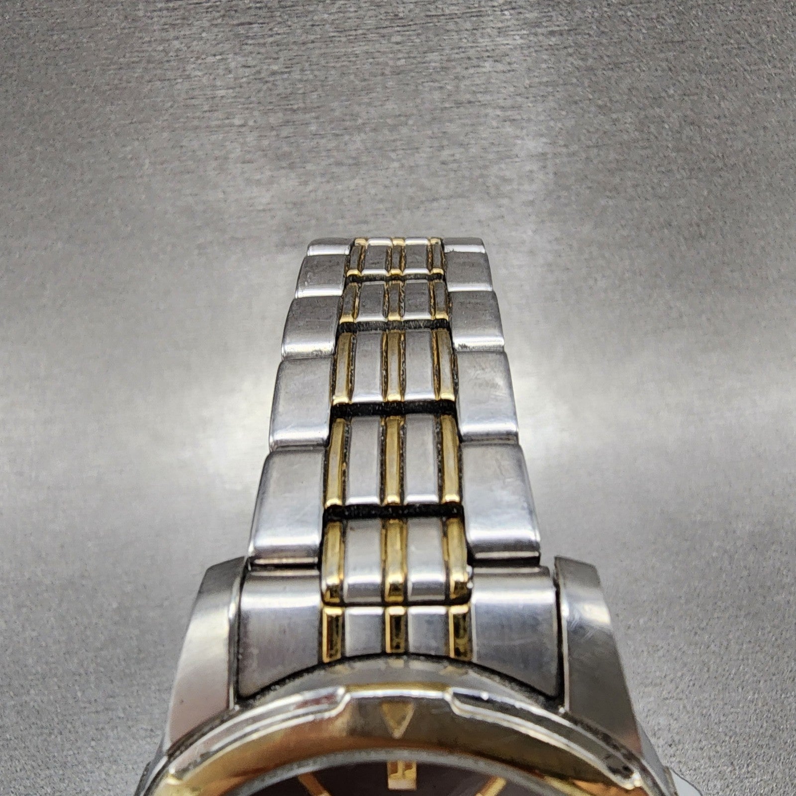 Seiko 100m Watch Men 39mm Silver Dial Two Tone Daydate Round 7n430az0 PARTS5