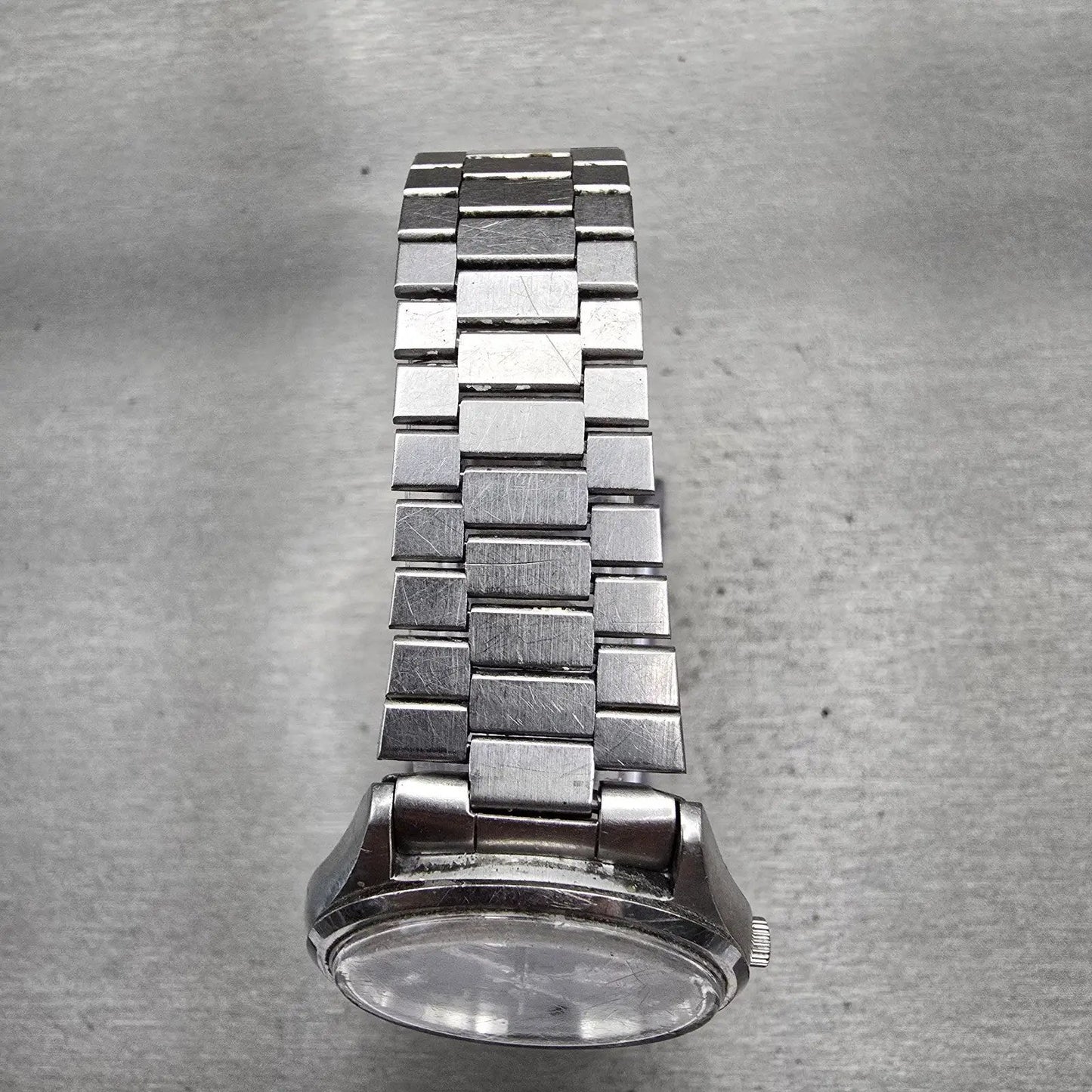 Seiko SQ Watch Men 34mm Blue Dial Silver Tone Daydate Round 8C23-6010 New Batt4