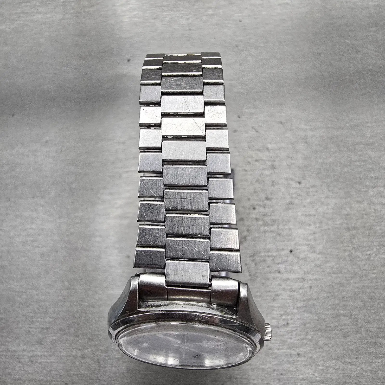 Seiko SQ Watch Men 34mm Blue Dial Silver Tone Daydate Round 8C23-6010 New Batt4
