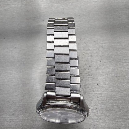 Seiko SQ Watch Men 34mm Blue Dial Silver Tone Daydate Round 8C23-6010 New Batt4