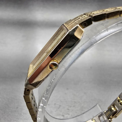 Citizen CQ Watch Women 13mm Champagne Dial Gold Tone 5421-S18523 New Battery VTG2