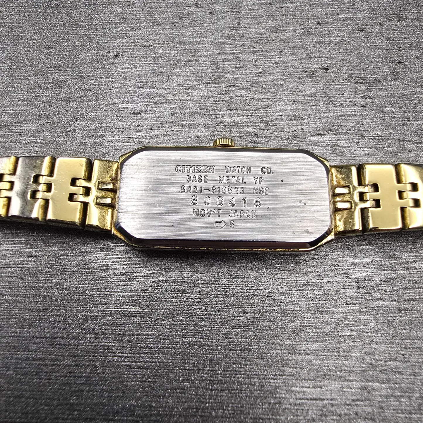 Citizen CQ Watch Women 13mm Champagne Dial Gold Tone 5421-S18523 New Battery VTG10