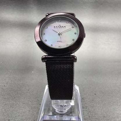 Skagen Denmark Watch Women 25mm MOP Dial Purple Tone Round 107SMMD New Battery5