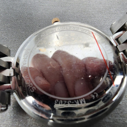 Michael Kors Darci Watch Women 39mm Silver Dial Two Tone Round MK3203 New Batt9