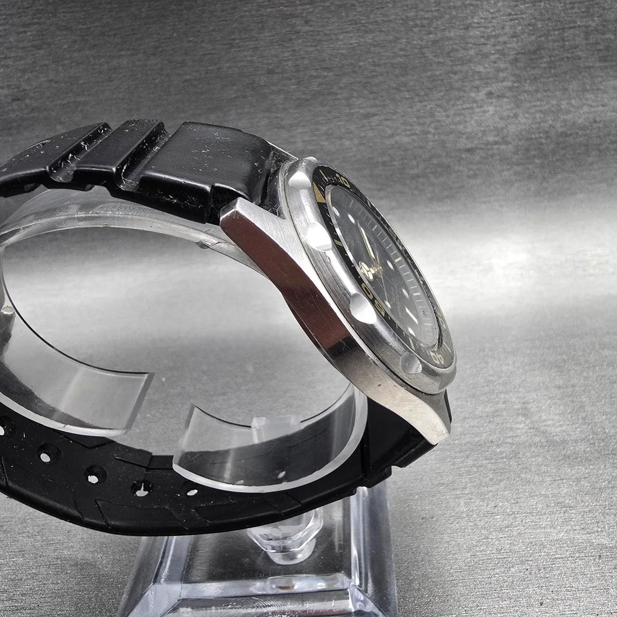 Casio Dive Watch Men 41mm Black Dial Silver Tone Daydate Alarm MMA-200W New Bat3