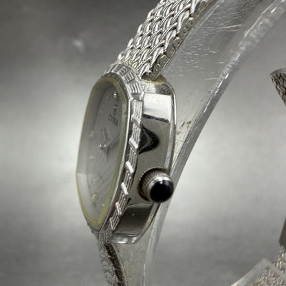 Cyma Watch Women 22mm Silver Dial Silver Tone Rectangle 616SP Mesh New Battery2