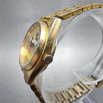 Seiko Watch Women 24mm Gold Mickey Dial Gold Tone Daydate 3y030039 New Battery2