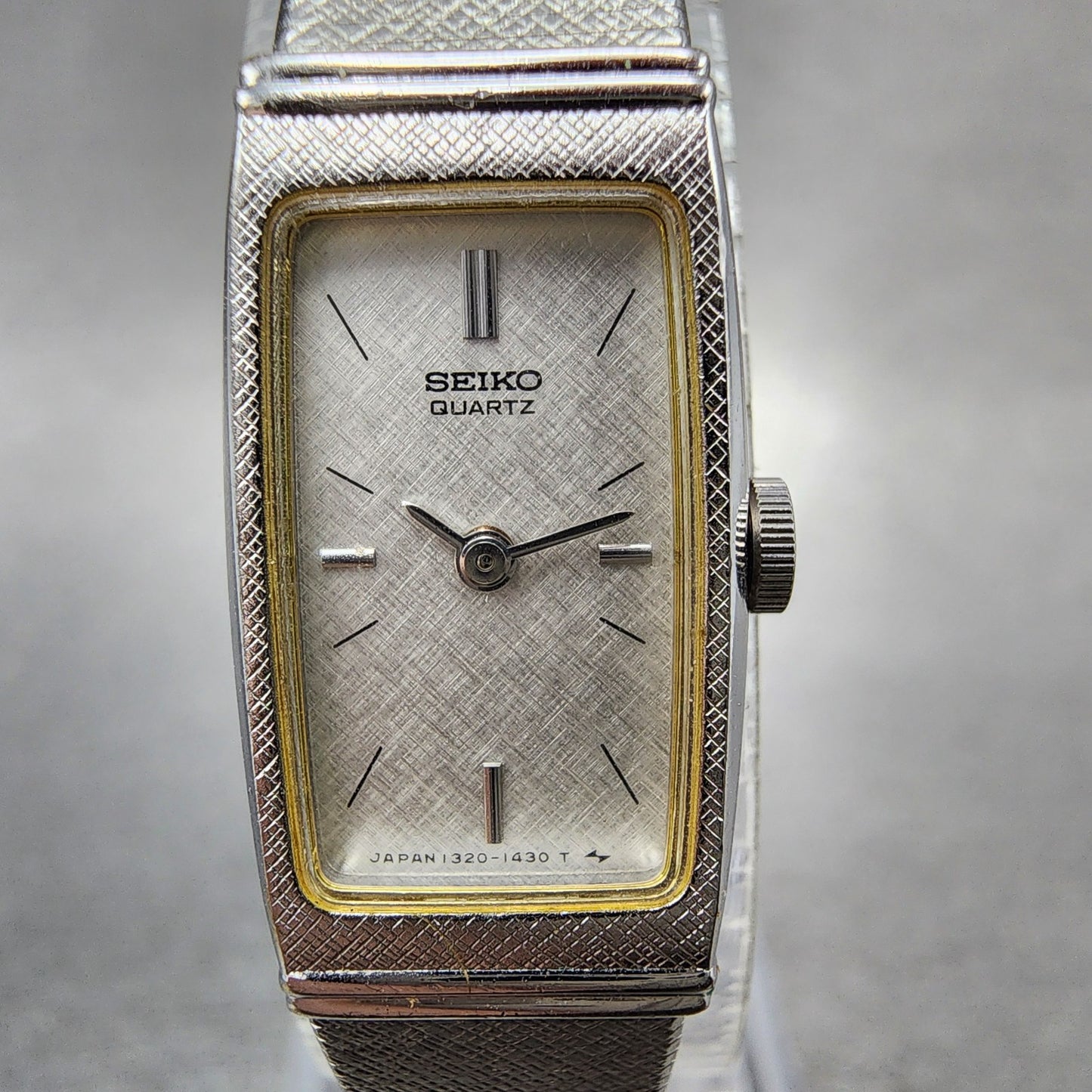 Seiko Tank Watch Women 13mm Silver Dial Silver Tone 13206070 New Battery1