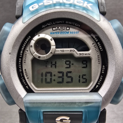 Casio G-Shock DW-003 Watch Men 45mm Gray Dial Blue Chrono Alarm New Battery1