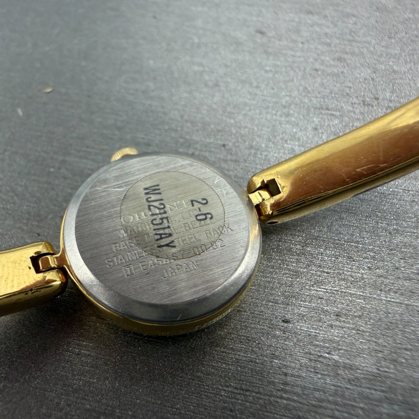 Orient Jupiter Watch Women 20mm Gold Dial Gold Tone Round E454S7-00 New Battery9