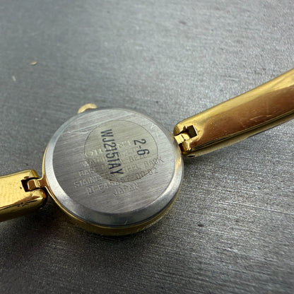 Orient Jupiter Watch Women 20mm Gold Dial Gold Tone Round E454S7-00 New Battery9